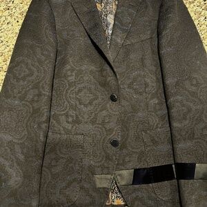Etro - Mohair x Wool Blend Blue Textured Blazer